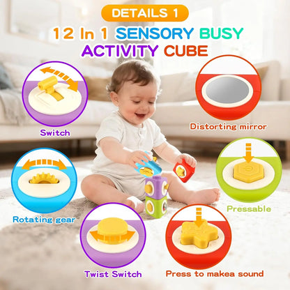 Montessori Activity Cube Busy Board Toy