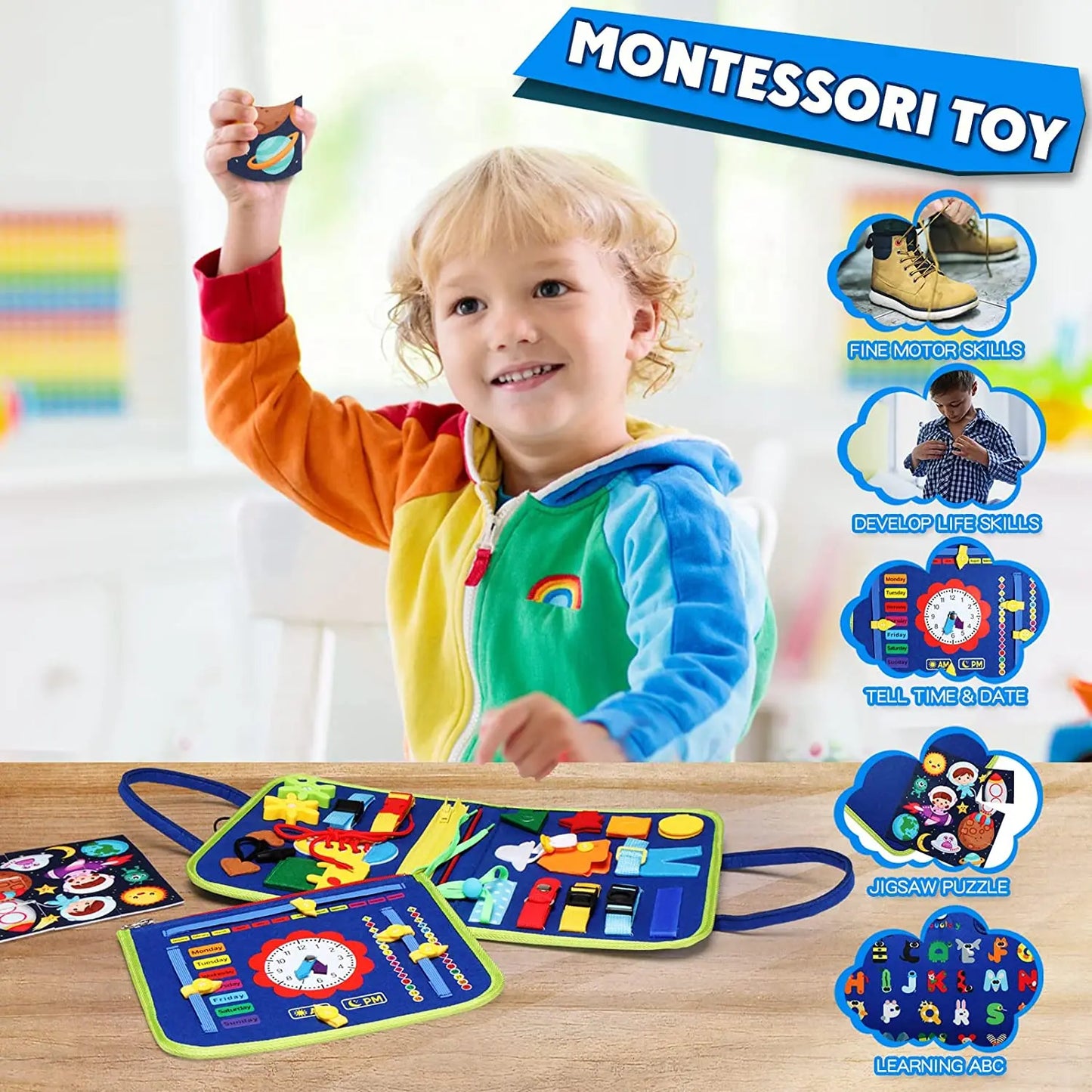 Busy Board Sensory Activity Developing Toy