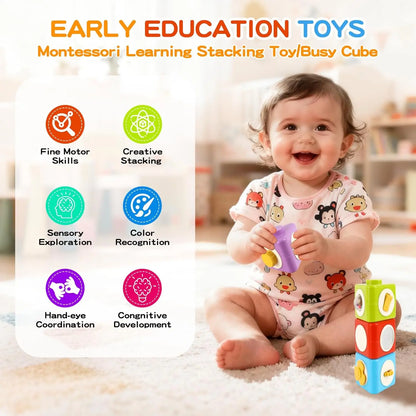 Montessori Activity Cube Busy Board Toy