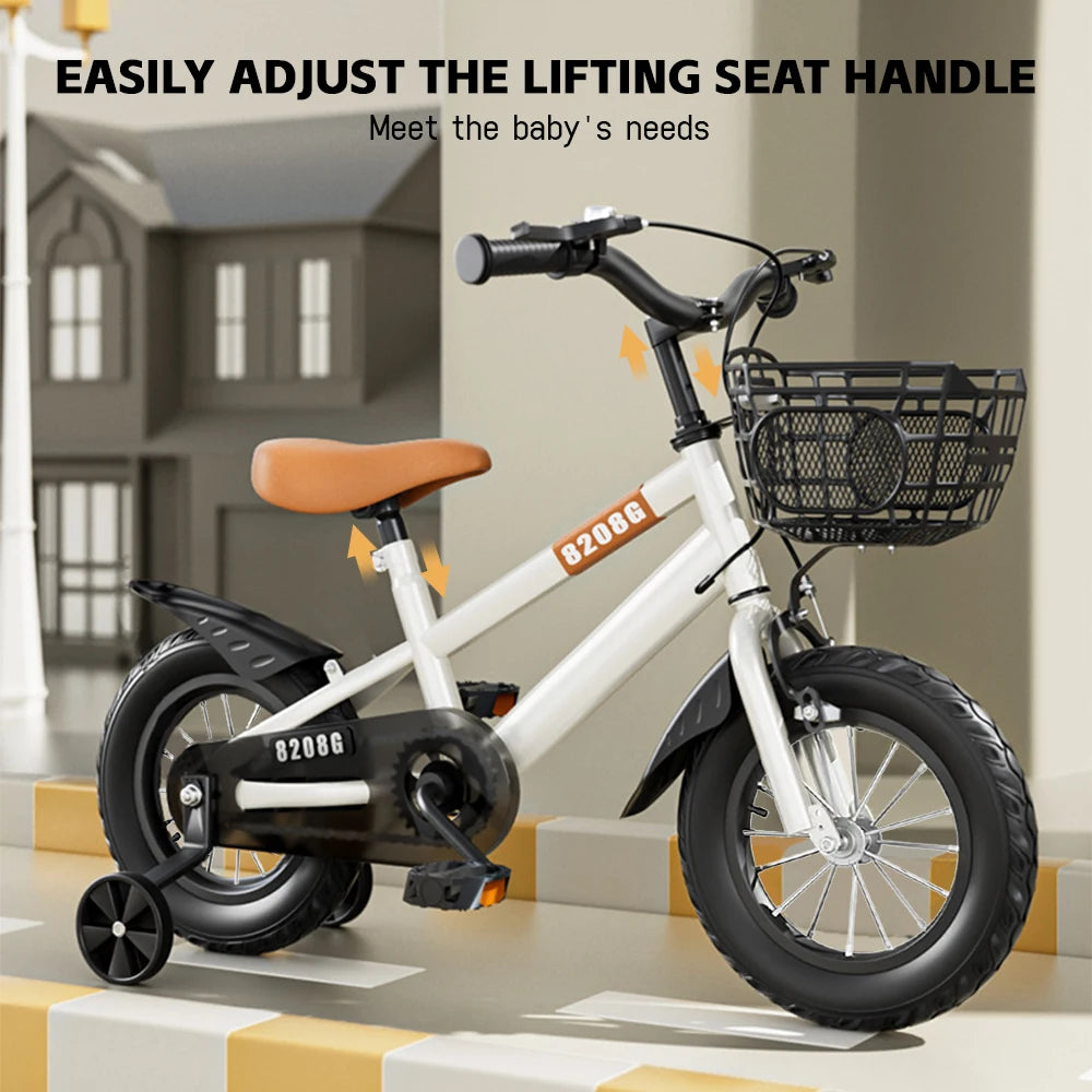 Training Wheels Basket Kids Bicycle