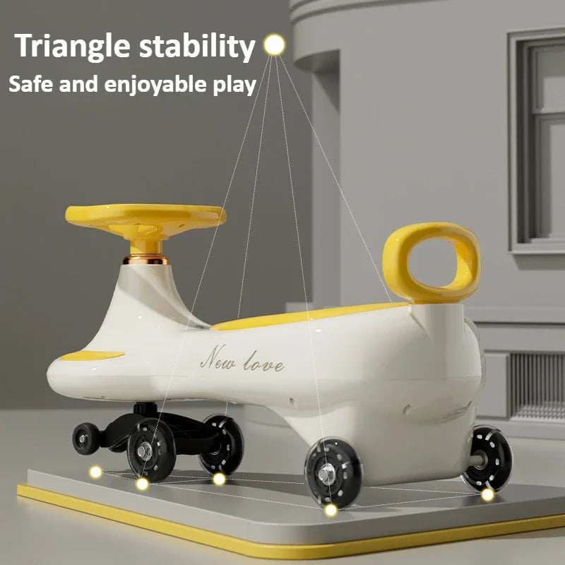 Kids Wiggle Car Ride On Toy with Music